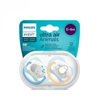 AVENT SUCETTE ORTHO 0-6M BOY ELEP/PENG - SCF080/05